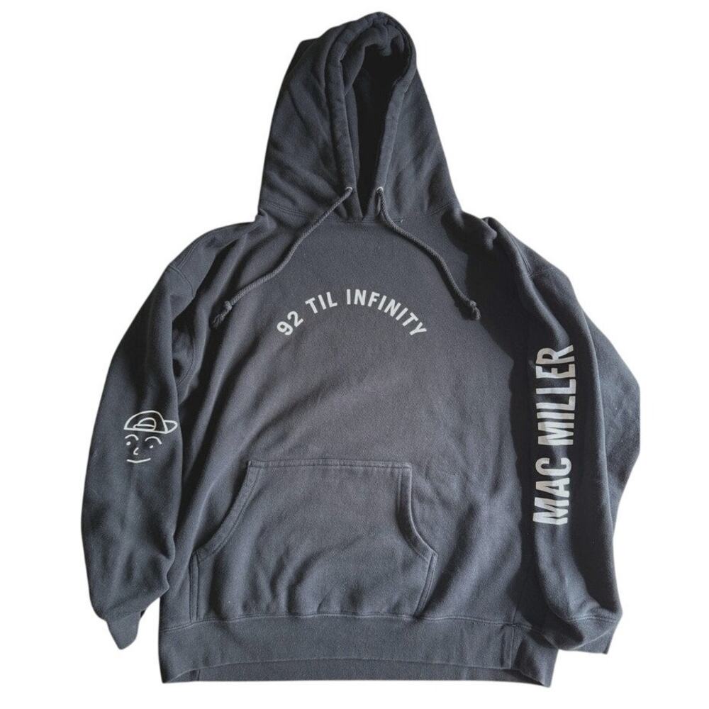 Mac Miller 92 Till Infinity rap black hoodie sweatshirt Size XL